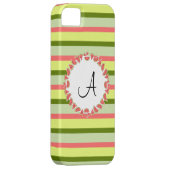 スイカストライプクラシック「モノグラム」 iPhone 5ケース Case-Mate iPhoneケース (裏面/右)