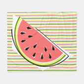 スイカストライプスライス フリースブランケット (正面(横))