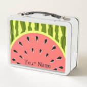 スイカストライプピンク名 メタルランチボックス (裏面)