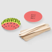 スイカストライプ文字 ハンドファン (組立なし)