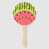 スイカストライプ文字 ハンドファン (正面)