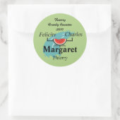 スイカスプラッシュファミリーツリーステッカー ラウンドシール (バッグ)