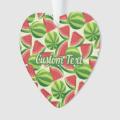 スイカスライスのシームレスな背景 オーナメント (正面)