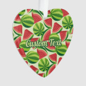 スイカスライスのシームレスな背景 オーナメント (正面)