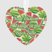 スイカスライスのシームレスな背景 オーナメント (裏面)