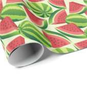 スイカスライスのシームレスな背景 ラッピングペーパー (ロールコーナー)