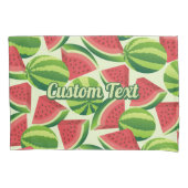 スイカスライスのシームレスな背景 枕カバー (正面)