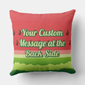 スイカスライスの背景 クッション (裏面)