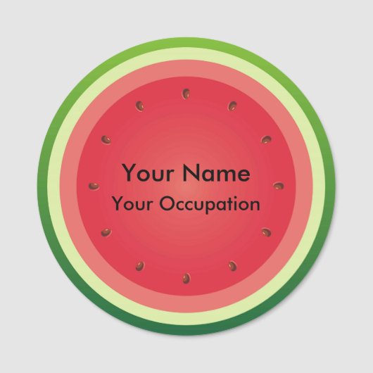 スイカスライスの背景 名札 (正面)