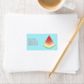 スイカスライスイラストレーションオンブルー ラベル (インサイチュ)