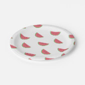 スイカスライスパターンサマーパーティー紙プレート ペーパープレート (アングル)