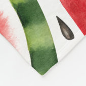 スイカスライスミニマルデザイン フリースブランケット (角)