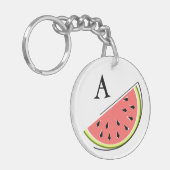 スイカスライスモノグラム両面 キーホルダー (正面左)