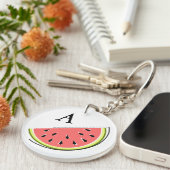 スイカスライスモノグラム文字両面 キーホルダー (正面右)