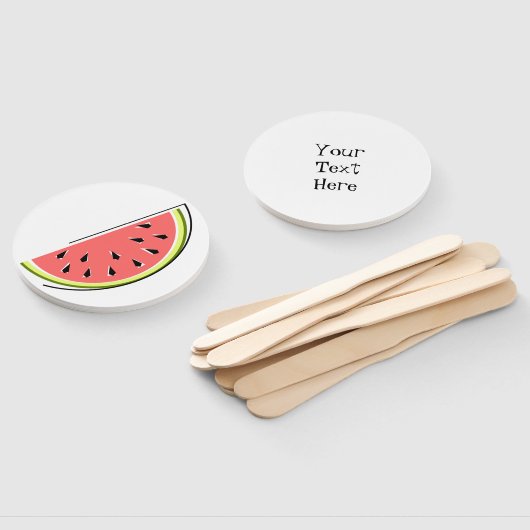 スイカスライス文字 ハンドファン (組立なし)