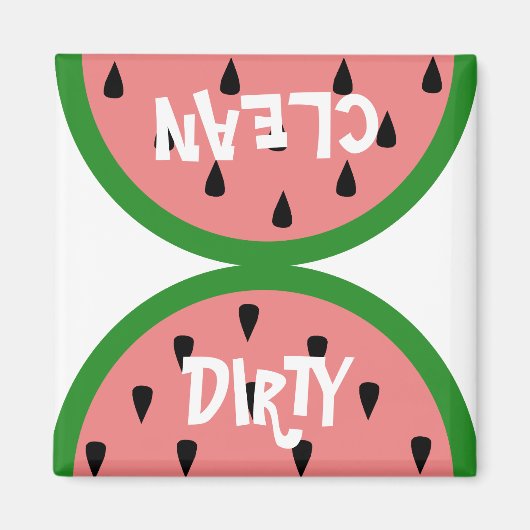 スイカスライス汚れ/クリーン マグネット (正面)