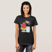スイカスライス糖ことわざハイサマー Tシャツ (正面フル)