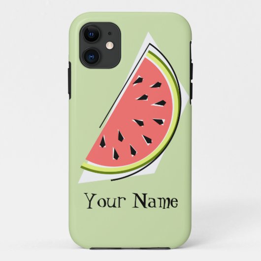 スイカスライス緑'名前' iPhoneケース Case-Mate iPhoneケース (裏面)