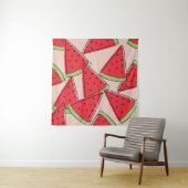 スイカスライス（ピンク）背景パターン タペストリー (インサイチュ)