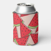 スイカスライス(ピンク)背景パターン 缶クーラー (缶裏面)