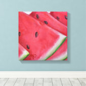 スイカスライス – 引き伸ばしキャンバス印刷 キャンバスプリント (インサイチュ (ウッドフロア))