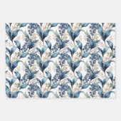 スイカズラとサンザシの花の模様 ラッピングペーパーシート (正面2)