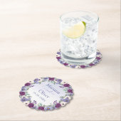 スイカズラの水彩フローラ結婚の ペーパーコースター (インサイチュ)