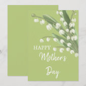 スイカズラの花の幸せな母の日のカード シーズンカード (正面/裏面)