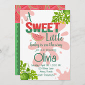 スイカテーマベビーシャワー 招待状 (正面/裏面)