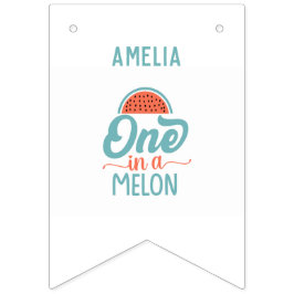 スイカテーマ1st誕生日12ヶ月フォト バンティングフラッグ