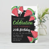 スイカデザイン、スウィートお祝い誕生日 招待状 (スタンド正面)