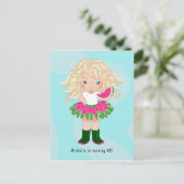 スイカトゥチュアメリカンブロンデガール誕生日 ポストカード (スタンド正面)