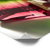 スイカトルマリン結晶マクロクローズアップ写真 ポスター (角)