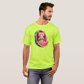 スイカネコのコーヒーブレイク Tシャツ (正面フル)