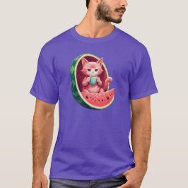 スイカネコのコーヒーブレイク Tシャツ