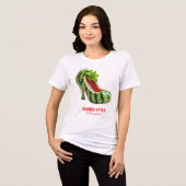 スイカハイヒール – ジューシー夏スタイル トライブレンドTシャツ (正面全面)