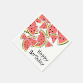 スイカハッピーバースデーナプキン紙 スタンダードカクテルナプキン (角)