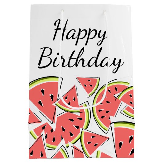 スイカハッピーバースデー ミディアムペーパーバッグ (裏面)