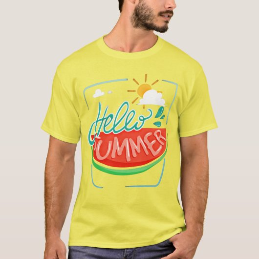 スイカハローサマーTシャツ Tシャツ (正面)