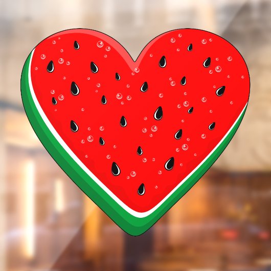 スイカハートバレンタインズデイフリーパレスチナ ウィンドウサイン (シート2)