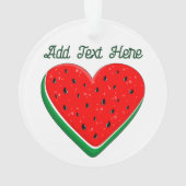 スイカハートバレンタインズデイフリーパレスチナ オーナメント (裏面)