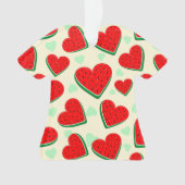 スイカハートバレンタインズデイフリーパレスチナ オーナメント (正面)