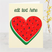 スイカハートバレンタインズデイフリーパレスチナ カード (黄色い花)