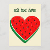 スイカハートバレンタインズデイフリーパレスチナ シーズンポストカード (正面)