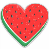 スイカハートバレンタインズデイフリーパレスチナ シール (正面)