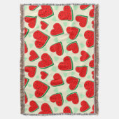 スイカハートバレンタインズデイフリーパレスチナ スローブランケット (正面縦)