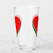 スイカハートバレンタインズデイフリーパレスチナ タンブラーグラス (左)