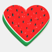 スイカハートバレンタインズデイフリーパレスチナ ハートシール (正面)