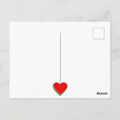 スイカハートバレンタインズデイフリーパレスチナ ポストカード (裏面)