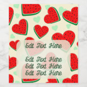 スイカハートバレンタインズデイフリーパレスチナ ワインラベル (シングルラベル)